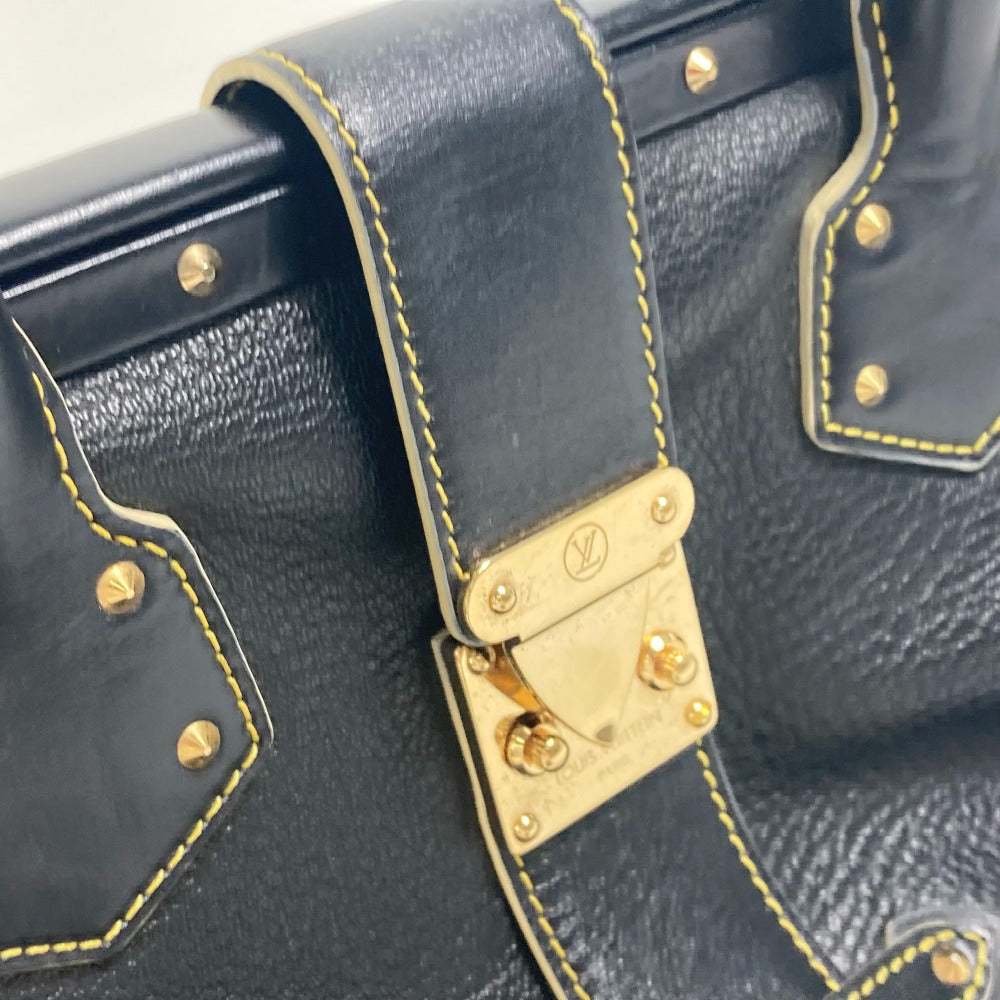 LOUIS VUITTON Handbag M91805 Suhari leather black Suhari Angenu PM Women Used Authentic