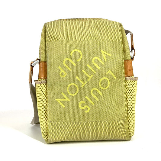 LOUIS VUITTON Shoulder Bag M80636 Nylon canvas yellow Damier Jean Weatherly unisex(Unisex) Used Authentic