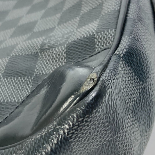 LOUIS VUITTON Business bag N41125 Damier Grafitto Canvas black Damier Grafitte Porto documan Voyage PDV mens Used Authentic