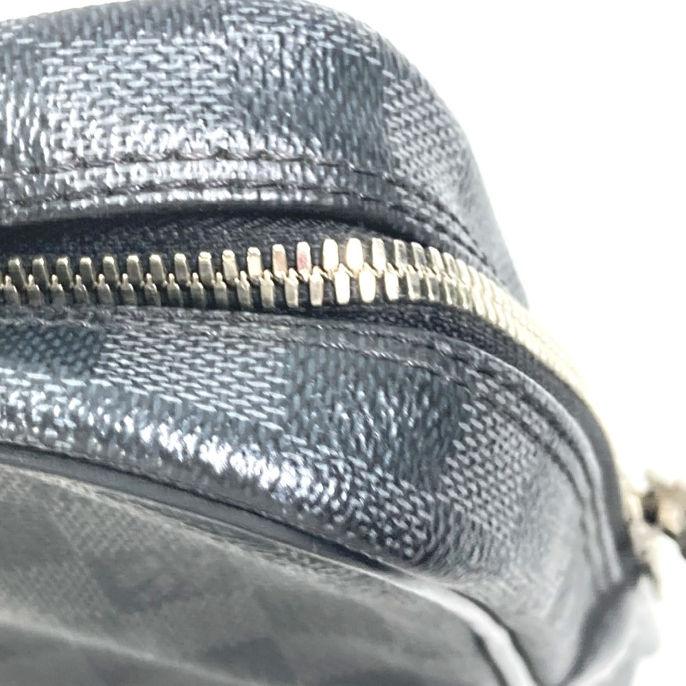 LOUIS VUITTON Business bag N41125 Damier Grafitto Canvas black Damier Grafitte Porto documan Voyage PDV mens Used Authentic