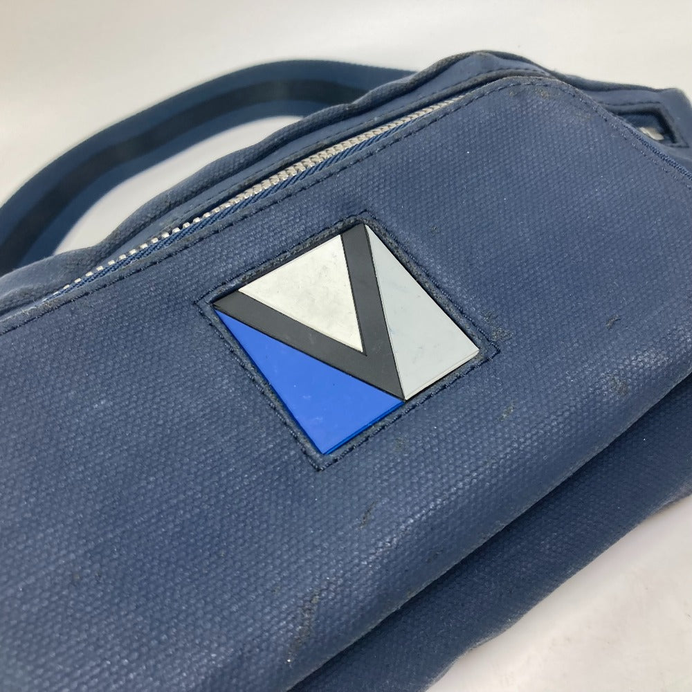 LOUIS VUITTON Sling bag M80706 Nylon canvas blue LV cup Mizenu mens Used Authentic
