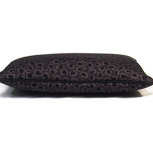 GUCCI Clutch bag Canvas, leather gray business bag Leopard print Women(Unisex) Used Authentic