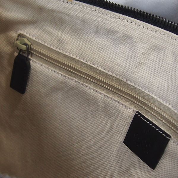 GUCCI Clutch bag Canvas, leather gray business bag Leopard print Women(Unisex) Used Authentic