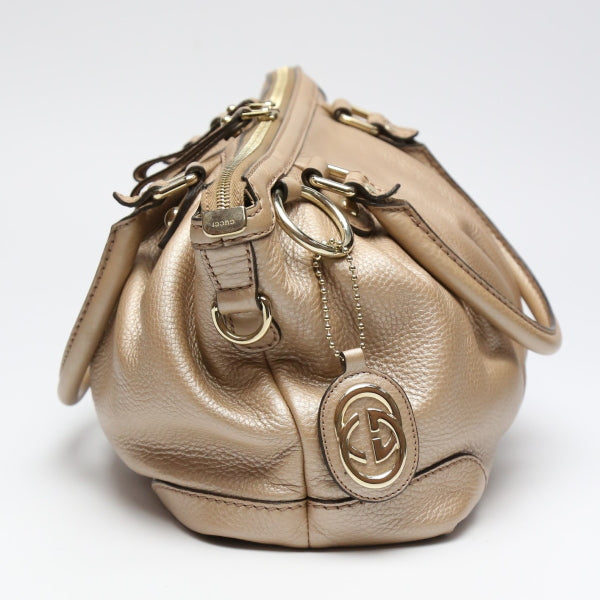 GUCCI Handbag 247902 leather Smokey pink 2WAY bag WG Leather ShoulderWith Strap Crossbody Women Used Authentic