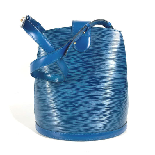 LOUIS VUITTON Shoulder Bag M52255 Epi Leather blue Epi Cluny Women Used Authentic