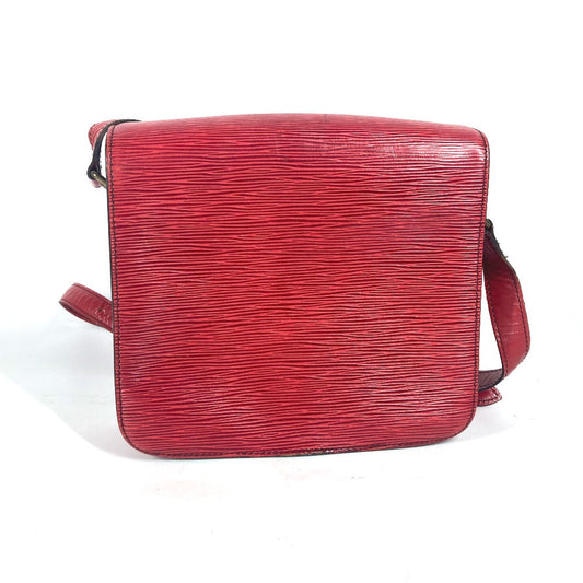 LOUIS VUITTON Shoulder Bag M52247 Epi Leather Red Epi Cartouchiere Women Used Authentic