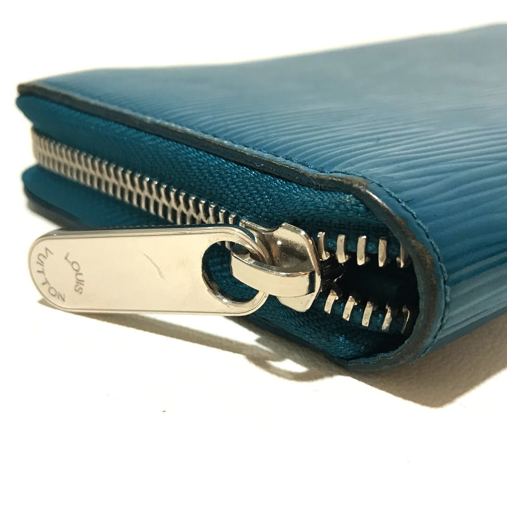 LOUIS VUITTON Long Wallet Purse M60311 Epi Leather blue Epi Zippy wallet unisex(Unisex) Used Authentic