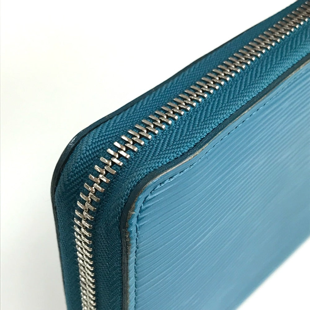 LOUIS VUITTON Long Wallet Purse M60311 Epi Leather blue Epi Zippy wallet unisex(Unisex) Used Authentic