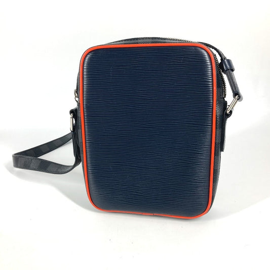 LOUIS VUITTON Shoulder Bag M51460 Damier Graphite Canvas, Epi Leather Navy Damier Graffit Epi Danube PM NM