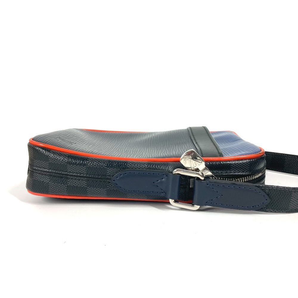 LOUIS VUITTON Shoulder Bag M51460 Damier Graphite Canvas, Epi Leather Navy Damier Graffit Epi Danube PM NM