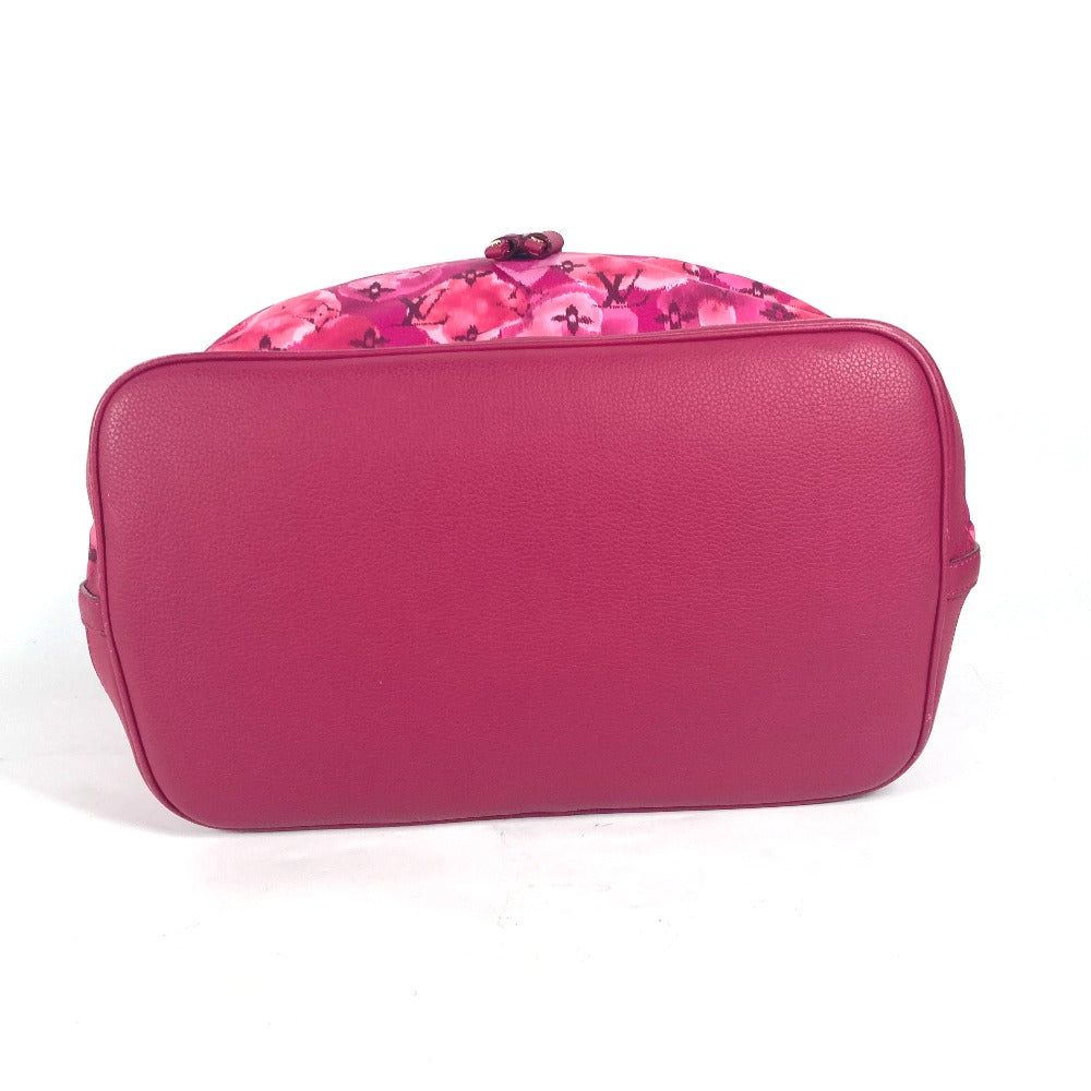 LOUIS VUITTON Tote Bag M94313 Leather / nylon pink Ikat Flower Floral Pattern Noeful MM Women Used Authentic