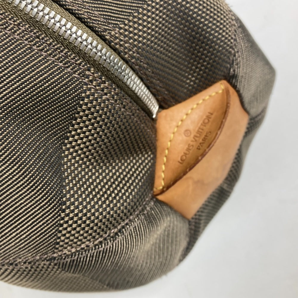 LOUIS VUITTON Boston Duffel bag M93064 Damier Jean Canvas khaki Damier Jean Akatan mens Used Authentic