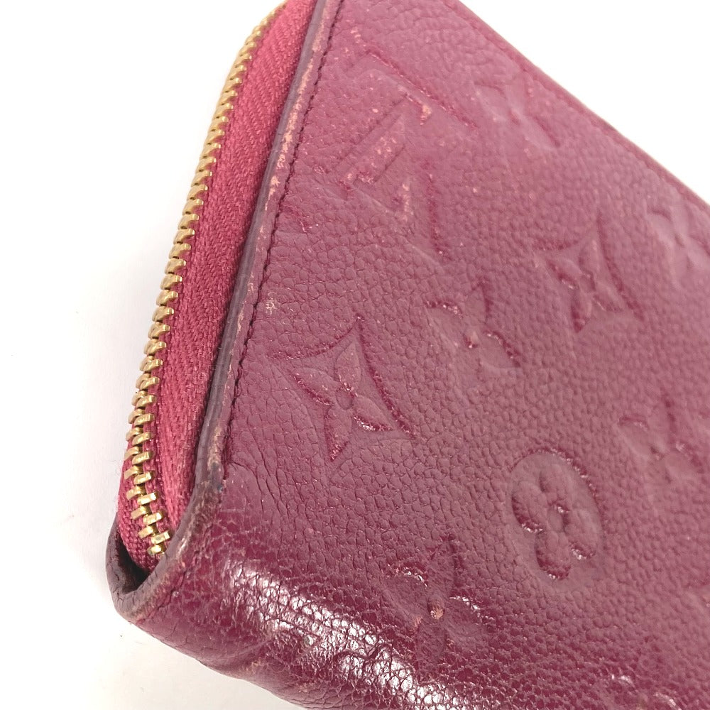 LOUIS VUITTON Long Wallet Purse M60359 Monogram Ann Platt Leather Red Monogram Ann Platt Portefeuille Wallet Ron Women Used Authentic
