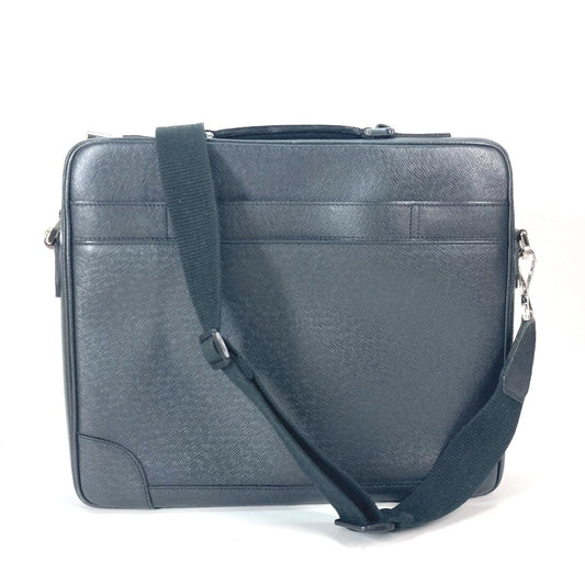 LOUIS VUITTON Business bag M32522 Taiga Leather black Taiga Porto Ordinatour Odessa mens Used Authentic