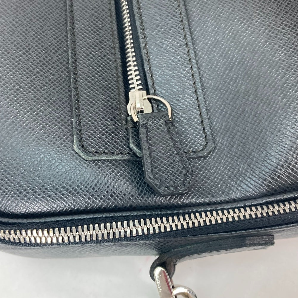 LOUIS VUITTON Business bag M32522 Taiga Leather black Taiga Porto Ordinatour Odessa mens Used Authentic