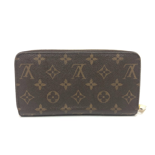 LOUIS VUITTON Long Wallet Purse M42616 Monogram canvas Brown Zippy wallet mens Used Authentic