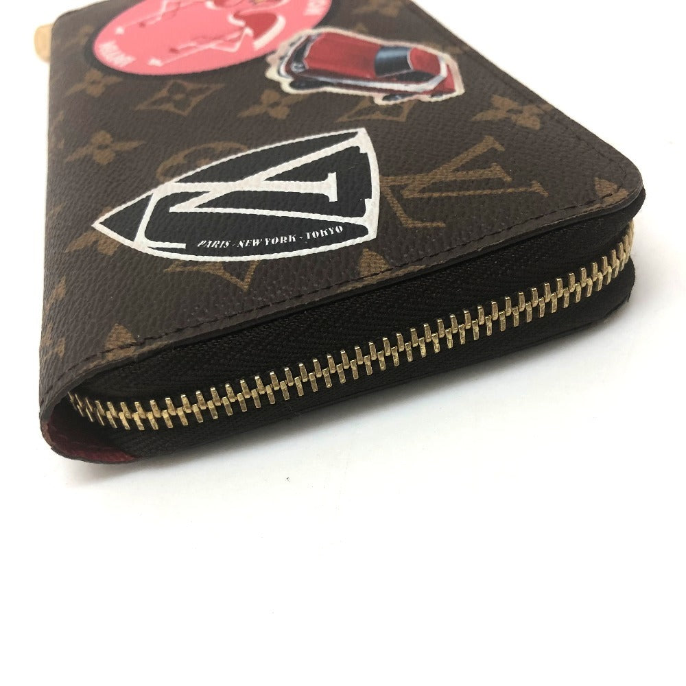 LOUIS VUITTON Long Wallet Purse M62149 Monogram canvas Brown Monogram sticker Zippy Wallet World Tour Women Used Authentic