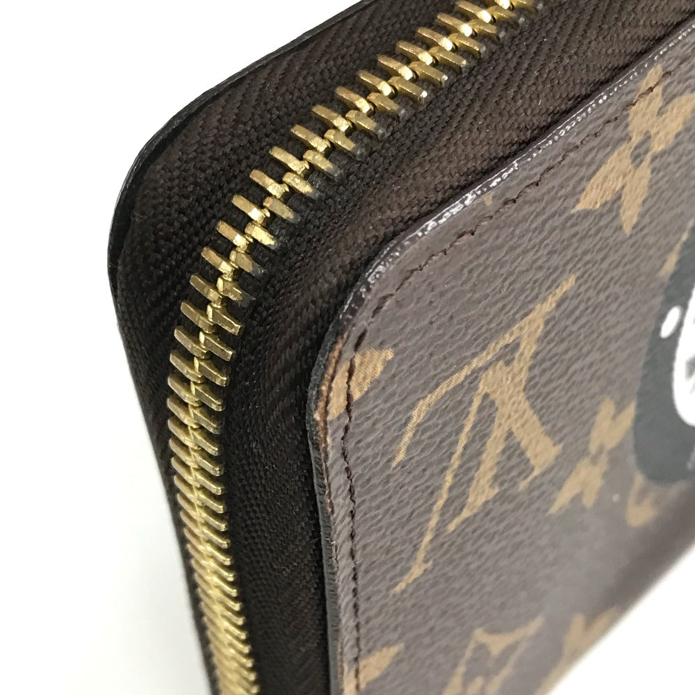 LOUIS VUITTON Long Wallet Purse M62149 Monogram canvas Brown Monogram sticker Zippy Wallet World Tour Women Used Authentic