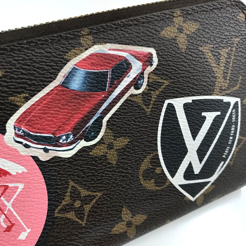 LOUIS VUITTON Long Wallet Purse M62149 Monogram canvas Brown Monogram sticker Zippy Wallet World Tour Women Used Authentic