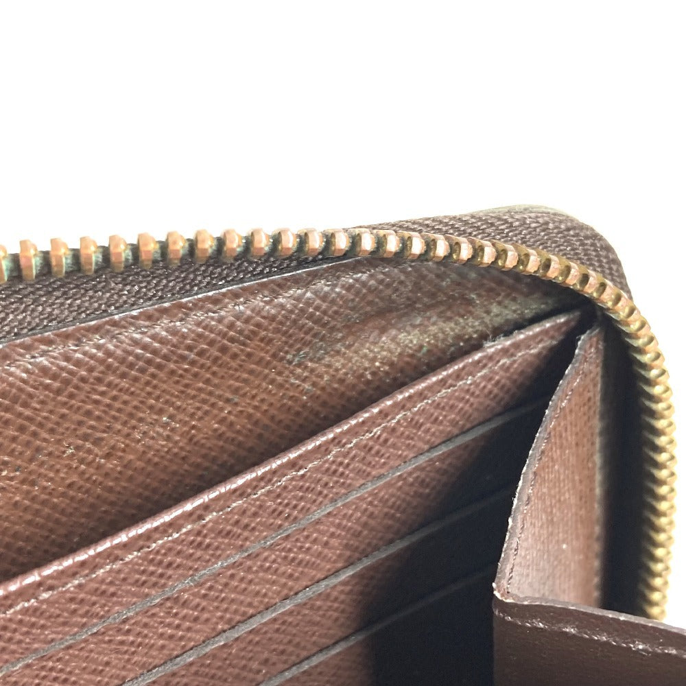 LOUIS VUITTON Long Wallet Purse N41661 Damier canvas Brown Damier Zippy wallet unisex(Unisex) Used Authentic