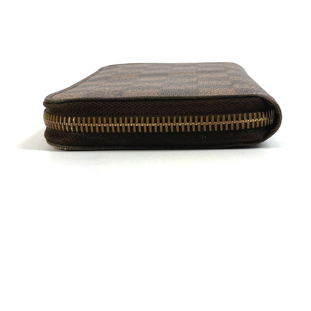 LOUIS VUITTON Long Wallet Purse N41661 Damier canvas Brown Damier Zippy wallet unisex(Unisex) Used Authentic