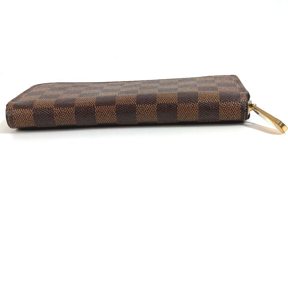 LOUIS VUITTON Long Wallet Purse N41661 Damier canvas Brown Damier Zippy wallet unisex(Unisex) Used Authentic