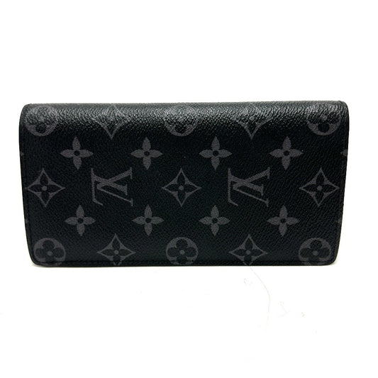 LOUIS VUITTON Long Wallet Purse M61697 Monogram Eclipse Canvas black Portefeuille Braza
