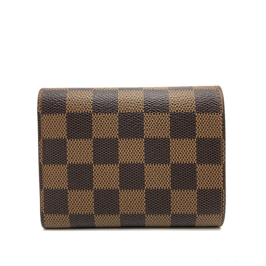 LOUIS VUITTON Folded wallet N41659 Damier canvas Brown Portefeuille Victorine