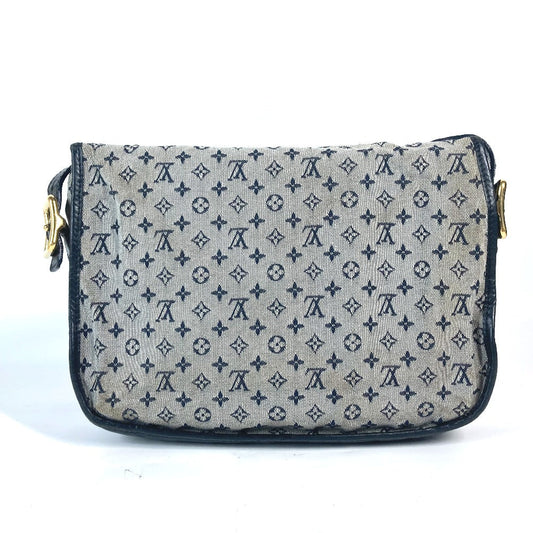 LOUIS VUITTON Shoulder Bag M92670 Monogram mini canvas Navy Monogram mini Belanger Women Used Authentic