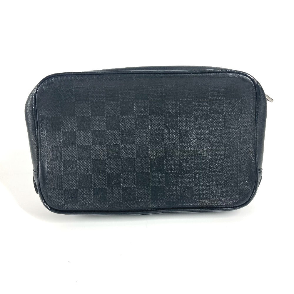 LOUIS VUITTON business bag N23347 Damier Anfini Leather black Damier Anfini Truth Toilette unisex(Unisex) Used Authentic