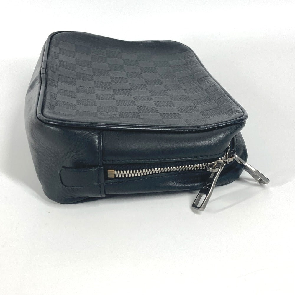 LOUIS VUITTON business bag N23347 Damier Anfini Leather black Damier Anfini Truth Toilette unisex(Unisex) Used Authentic