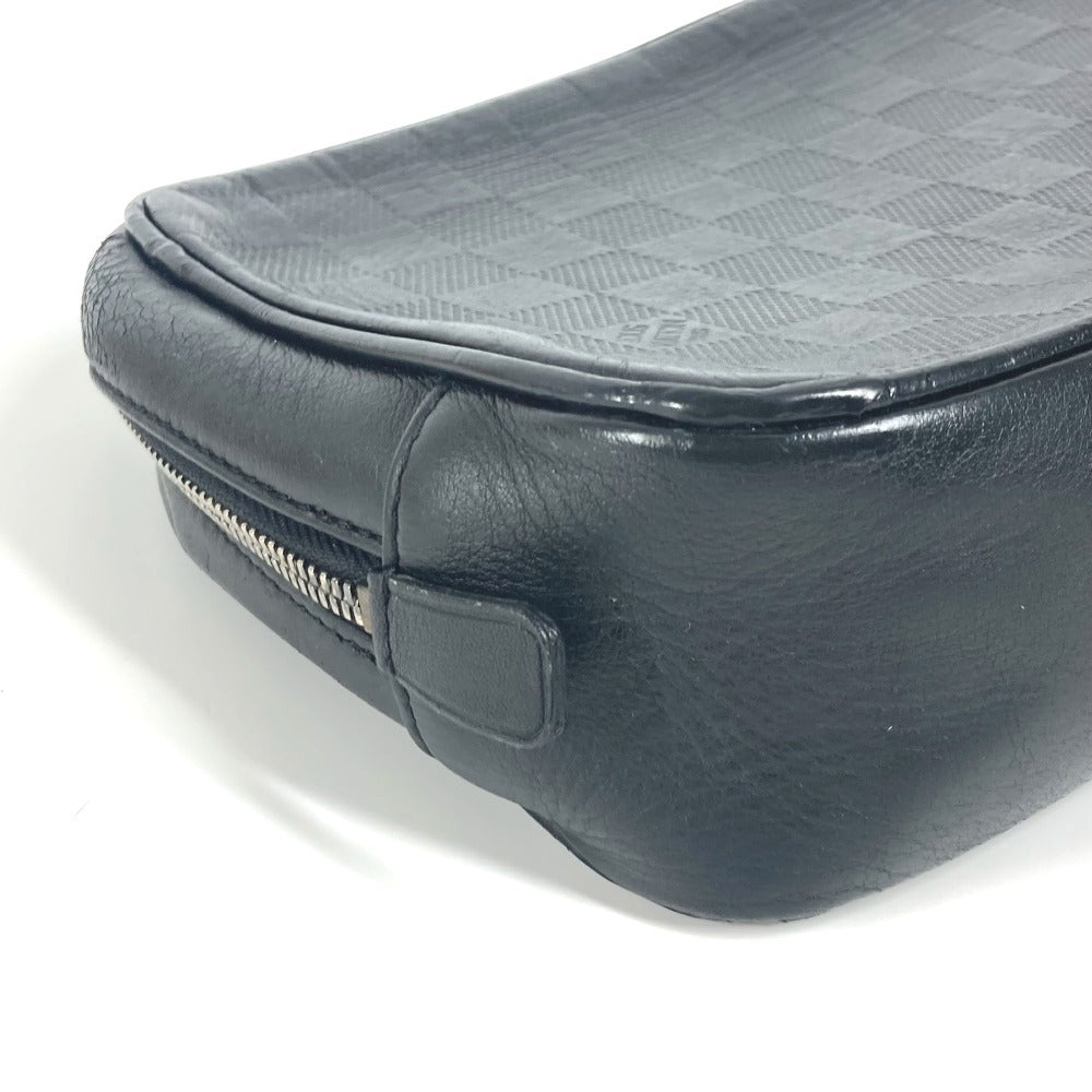 LOUIS VUITTON business bag N23347 Damier Anfini Leather black Damier Anfini Truth Toilette unisex(Unisex) Used Authentic