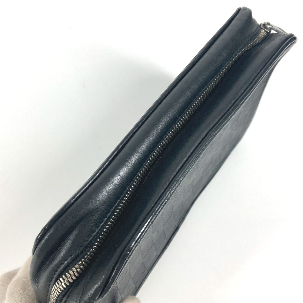 LOUIS VUITTON business bag N23347 Damier Anfini Leather black Damier Anfini Truth Toilette unisex(Unisex) Used Authentic