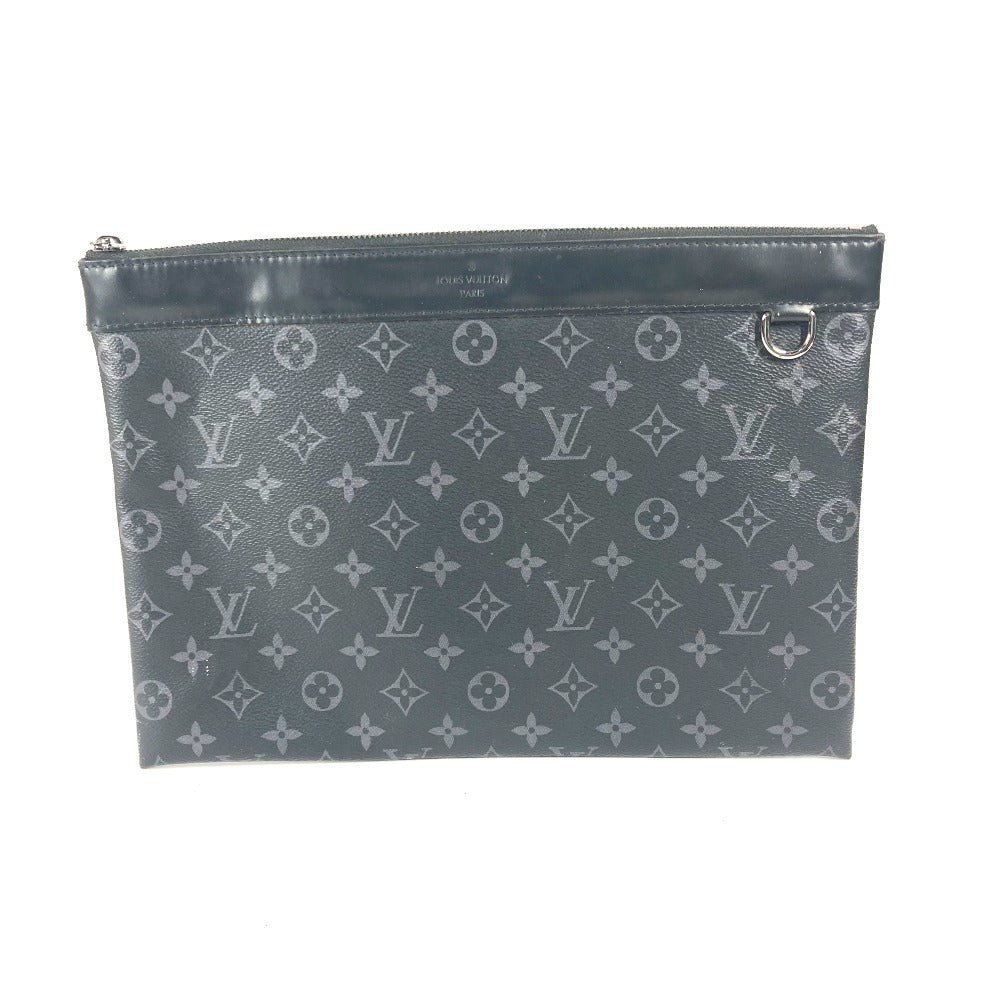 LOUIS VUITTON Clutch bag M62291 Monogram Eclipse Canvas black Monogram Eclipse Pochette Discovery unisex(Unisex) Used Authentic