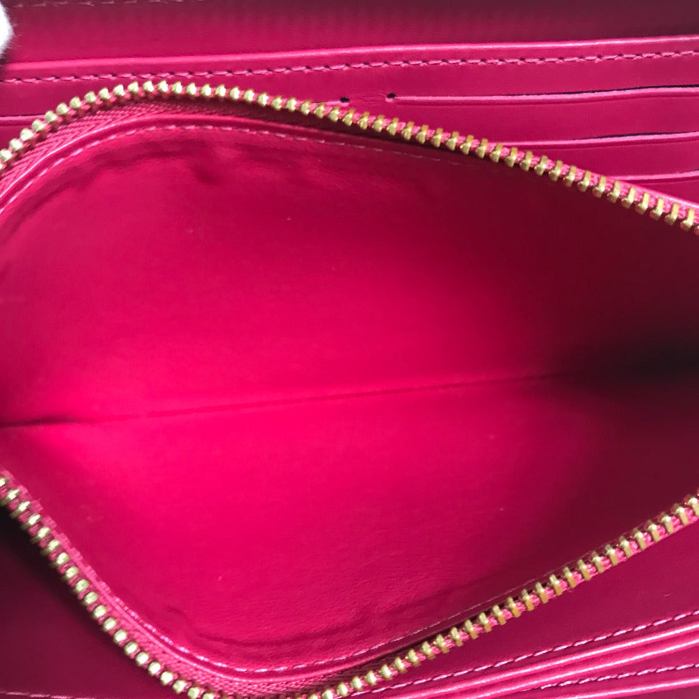 LOUIS VUITTON Long Wallet Purse M91597 Monogram Vernis pink Monogram Vernis Zippy wallet Women Used Authentic