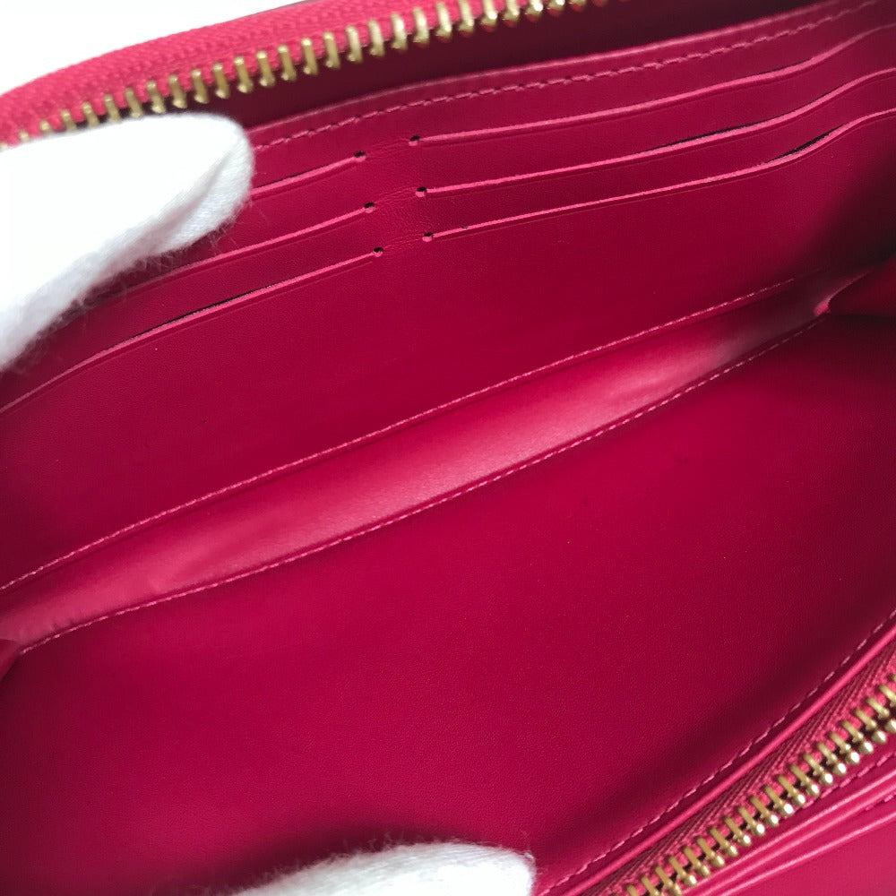 LOUIS VUITTON Long Wallet Purse M91597 Monogram Vernis pink Monogram Vernis Zippy wallet Women Used Authentic