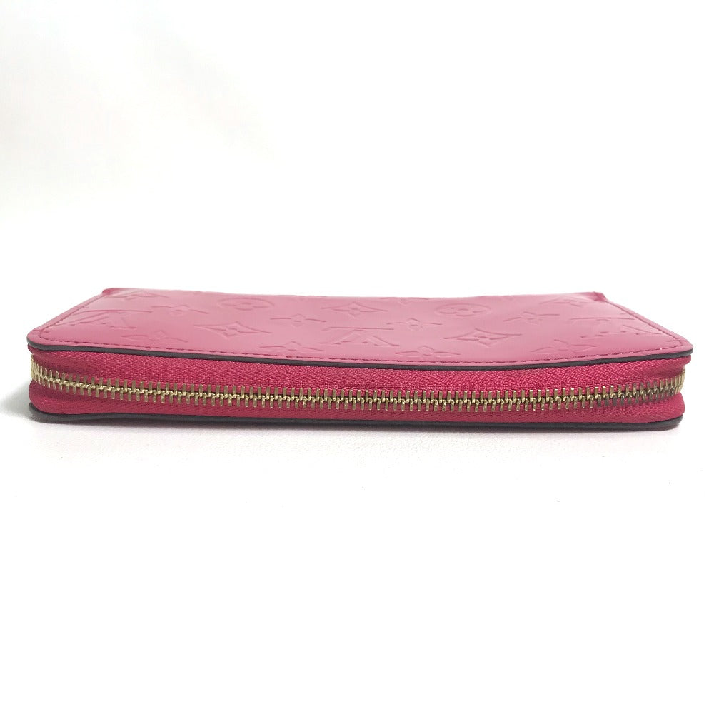 LOUIS VUITTON Long Wallet Purse M91597 Monogram Vernis pink Monogram Vernis Zippy wallet Women Used Authentic