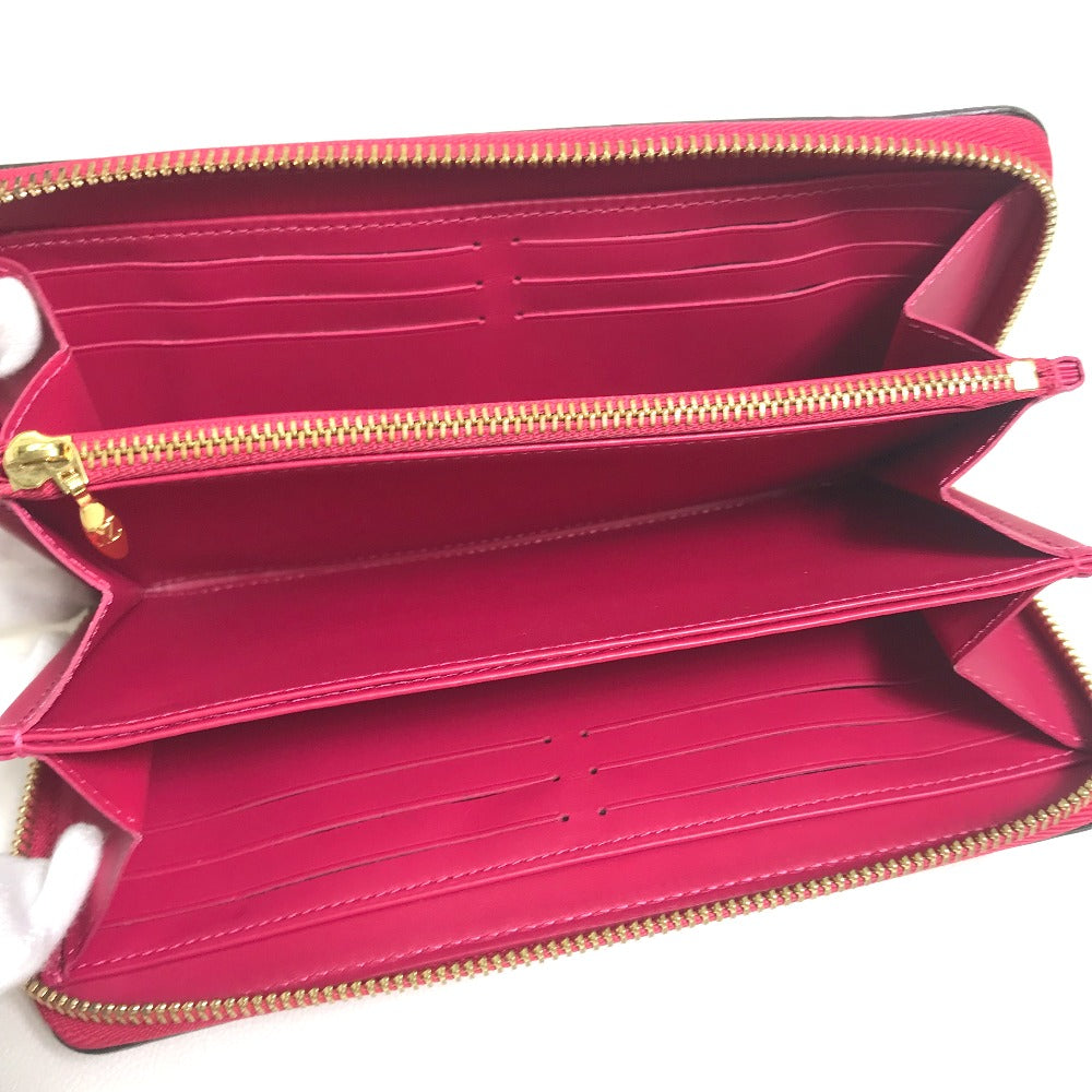 LOUIS VUITTON Long Wallet Purse M91597 Monogram Vernis pink Monogram Vernis Zippy wallet Women Used Authentic