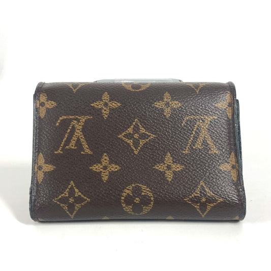 LOUIS VUITTON Trifold wallet M62578 Monogram canvas Brown Monogram Portefeuille Flower Compact Women Used Authentic