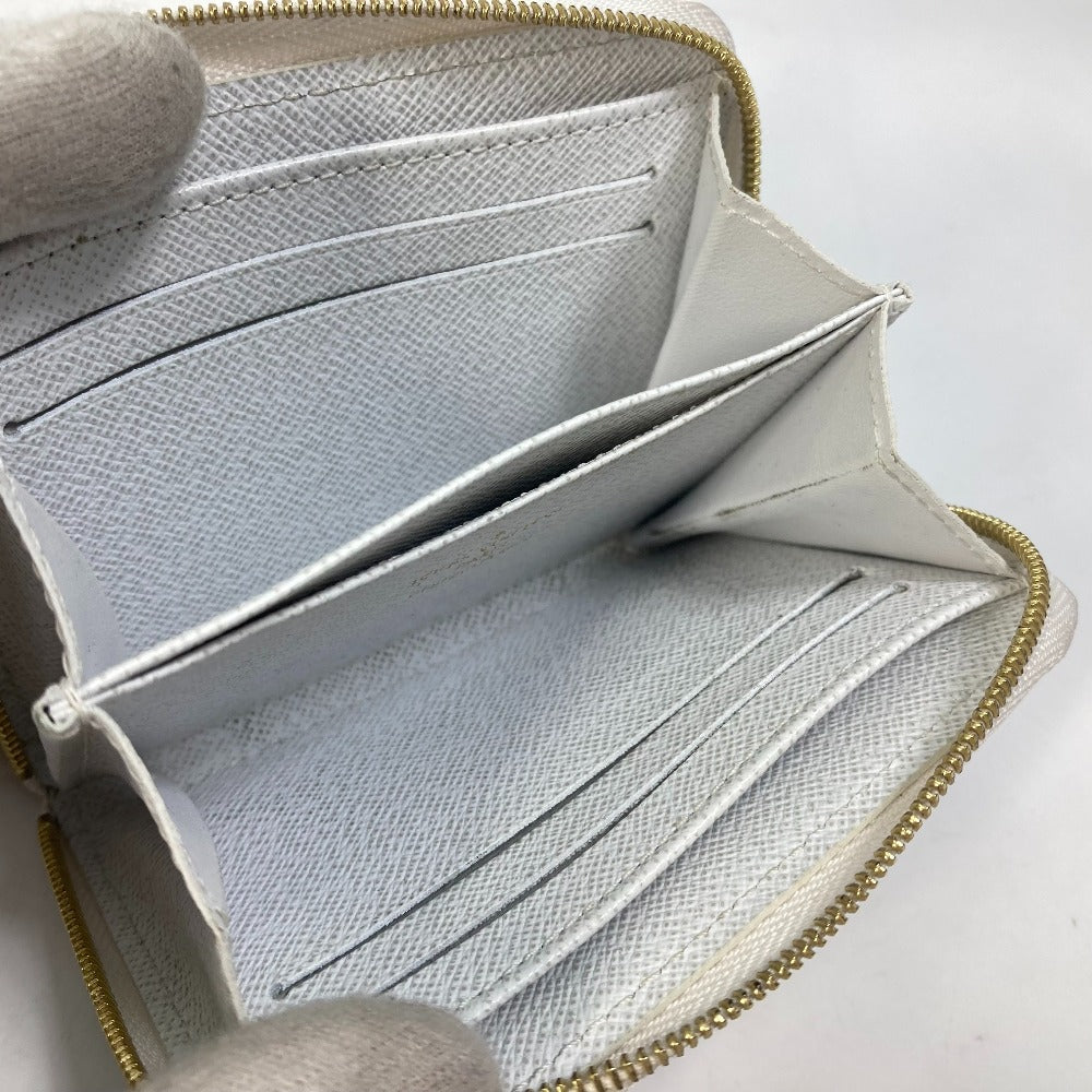 LOUIS VUITTON Coin case M63994 Epi Leather white epi love lock Zip around purse Women Used Authentic
