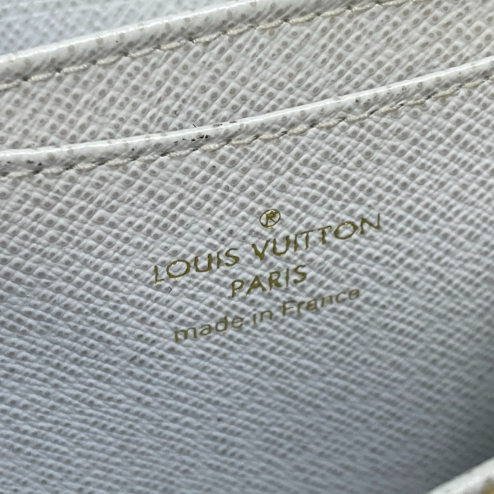 LOUIS VUITTON Coin case M63994 Epi Leather white epi love lock Zip around purse Women Used Authentic