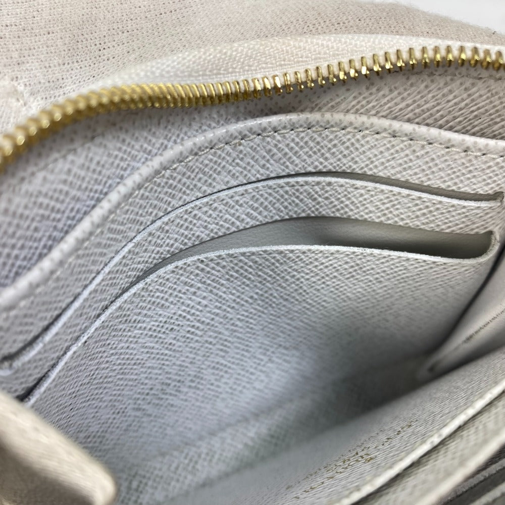 LOUIS VUITTON Coin case M63994 Epi Leather white epi love lock Zip around purse Women Used Authentic