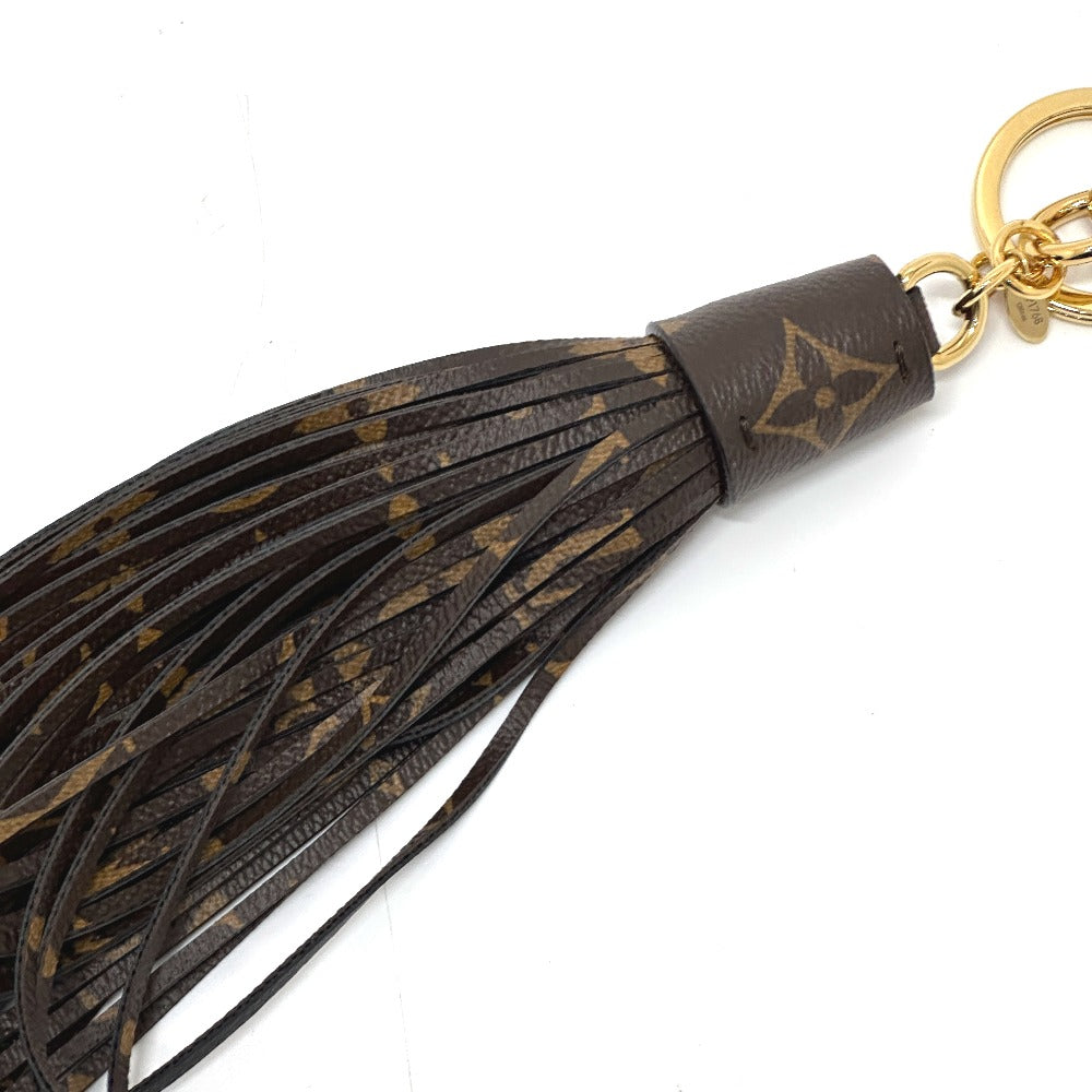 LOUIS VUITTON Bag charm MP1768 Monogram canvas Brown Tassel Keychain Women Used Authentic
