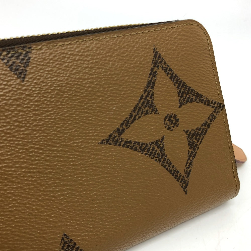 LOUIS VUITTON Long Wallet Purse ‚l67687 Monogram reverse canvas Brown Monogram Giant Women Used Authentic