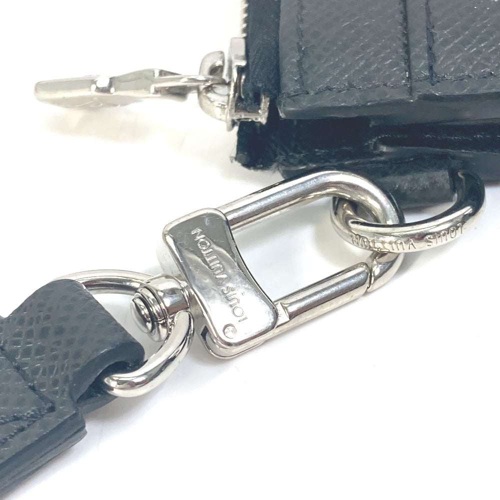 LOUIS VUITTON Long Wallet Purse M69409 Taiga Leather black Taiga Zippy dragonne mens Used Authentic
