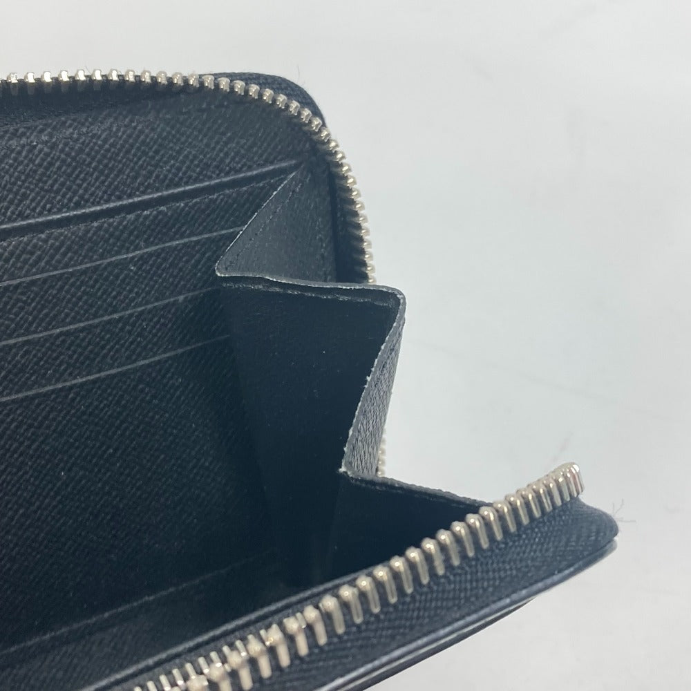 LOUIS VUITTON Long Wallet Purse M69409 Taiga Leather black Taiga Zippy dragonne mens Used Authentic