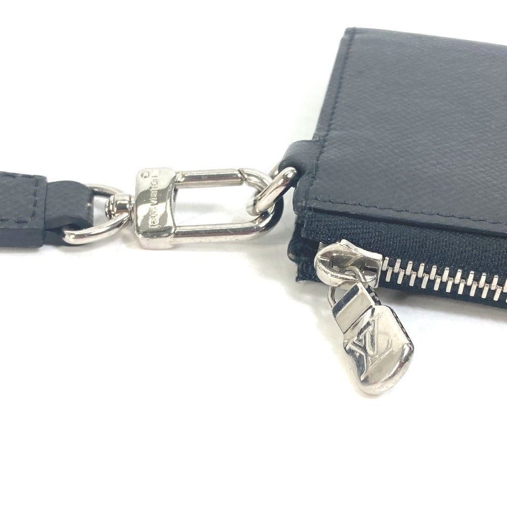 LOUIS VUITTON Long Wallet Purse M69409 Taiga Leather black Taiga Zippy dragonne mens Used Authentic