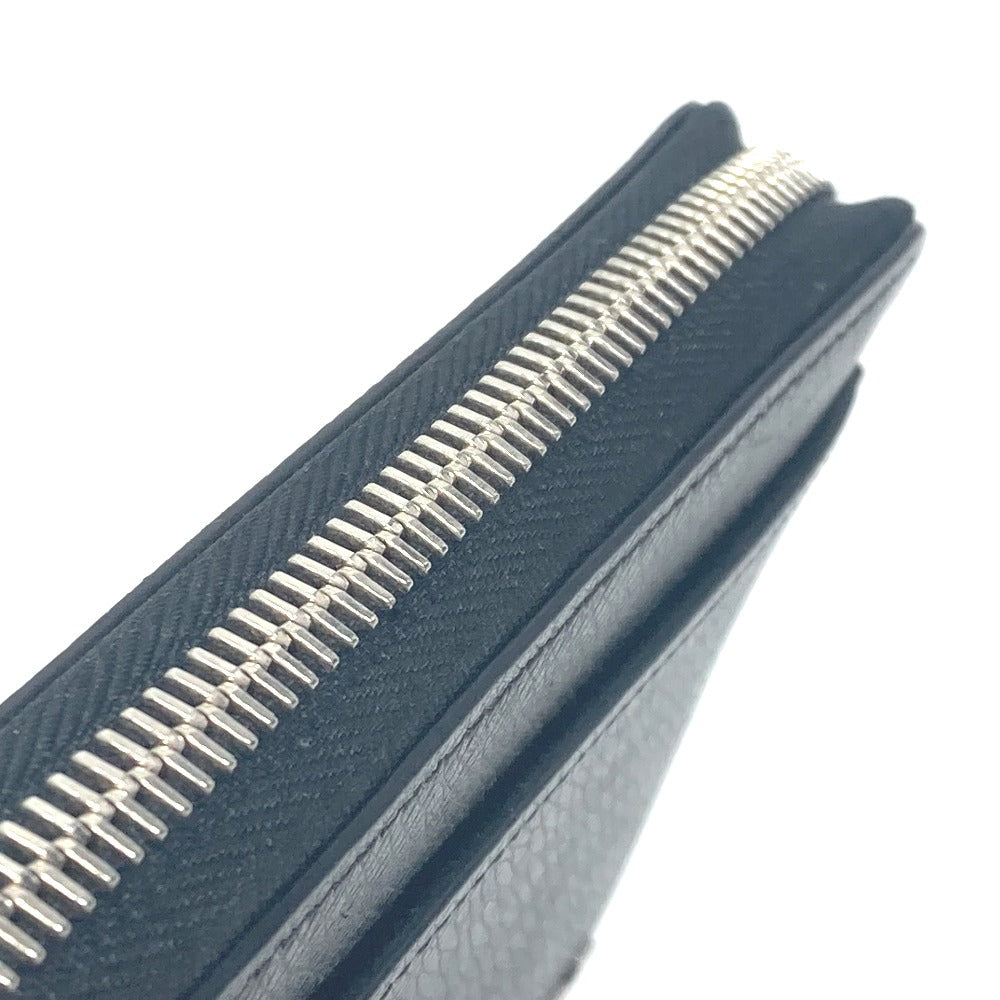LOUIS VUITTON Long Wallet Purse M69409 Taiga Leather black Taiga Zippy dragonne mens Used Authentic