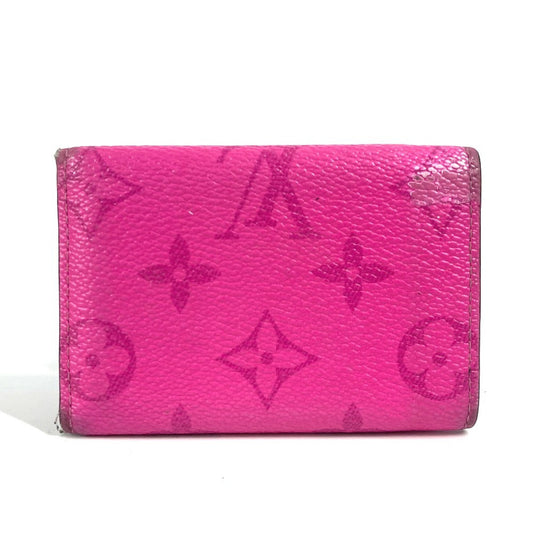 LOUIS VUITTON Trifold wallet M30773 Taiga Leather, Monogram Canvas pink Taigalama Discovery compact wallet