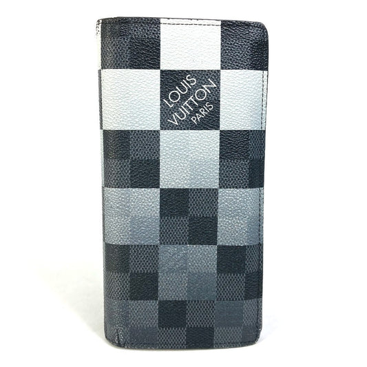 LOUIS VUITTON Long Wallet Purse N40415 PVC, Leather, Damier Graphite Canvas black Portefeuille Blaza NM mens Used Authentic